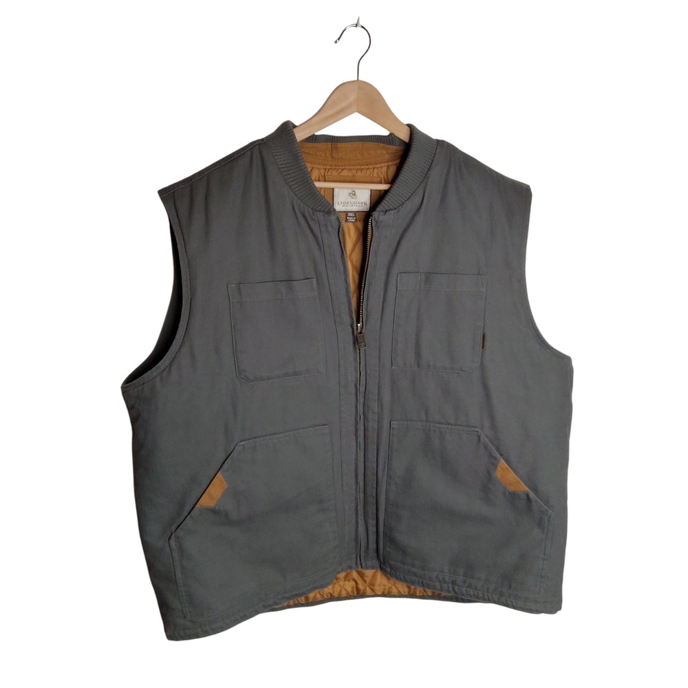 Legendary Whitetails Men's Canvas Cross Trail Vest Quilted 3XL